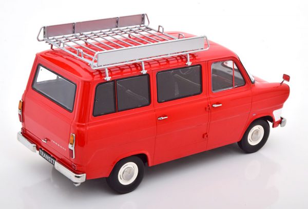 Ford Transit MK1 1965 met dakdrager Rood 1-18 KK Scale ( Metaal )