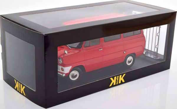 Ford Transit MK1 1965 met dakdrager Rood 1-18 KK Scale ( Metaal )