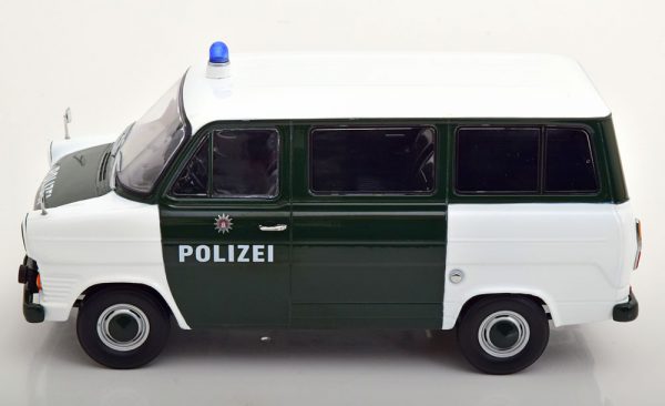 Ford Transit MKI 1965 "Polizei Hamburg" Groen / Wit 1-18 KK Scale ( Metaal )
