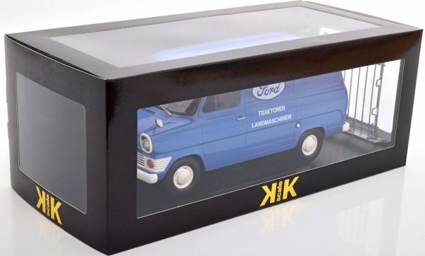 Ford Transit MKI 1970 "Ford Kundendienst" ( inkl. Dak Drager) Blauw 1-18 KK Scale ( Metaal )