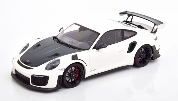 Porsche 911 (991/2) GT2 RS 2018 ( Zwarte Velgen ) Wit / Zwart 1-18 Minichamps Limited 300 Pieces