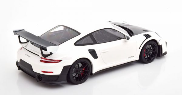 Porsche 911 (991/2) GT2 RS 2018 ( Zwarte Velgen ) Wit / Zwart 1-18 Minichamps Limited 300 Pieces