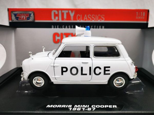 Morris Mini Coope 1961-67 "Police" Wit 1-18 Motormax