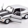 Opel Kadett B Rally Zilver / Zwart 1-24 Whitebox ( Metaal )