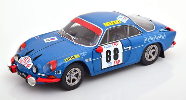 Renault Alpine A110 1600S No.88, Rally Portugal 1971 Nicolas/Todt Blauw 1-18 Solido