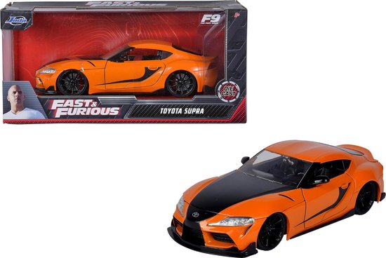 Toyota GR Supra "Fast & Furious 9 (2021)" Han's Oranje / Zwart 1:24 Jada Toys