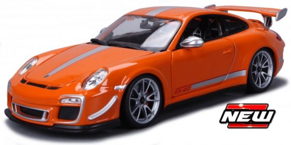 Porsche 911 GT3 RS 4.0 2012 Oranje / Zilver 1-18 Burago Limited Edition