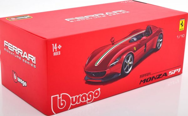 Ferrari Monza SP1 2019 Rood 1-18 Burago Signature Series