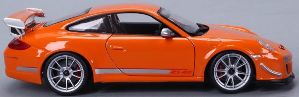 Porsche 911 GT3 RS 4.0 2012 Oranje / Zilver 1-18 Burago Limited Edition 3000 Pieces