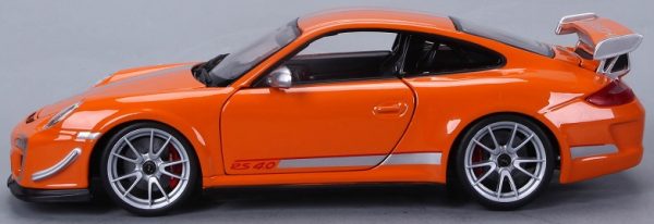 Porsche 911 GT3 RS 4.0 2012 Oranje / Zilver 1-18 Burago Limited Edition 3000 Pieces