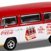 Volkswagen Campervan "Zing" "Coca Cola" 1-43 Wit/Rood Corgi