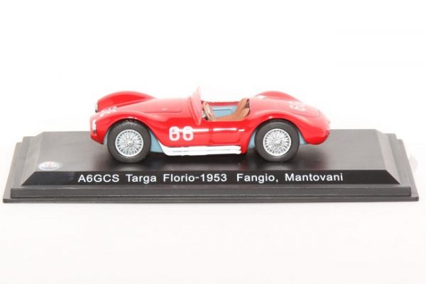 Maserati A6GCS #66 Alfieri Targa Florio 1953 Fangio / Mantovani Rood 1-43 Whitebox
