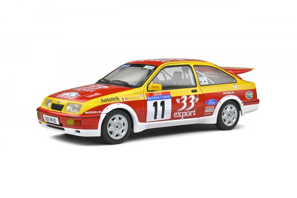 Ford Sierra Cosworth #11 Tour de Corse 1987 Aurio/Occelli 1-18 Rood/Geel Solido