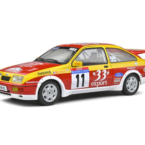 Ford Sierra Cosworth #11 Tour de Corse 1987 Aurio/Occelli 1-18 Rood/Geel Solido