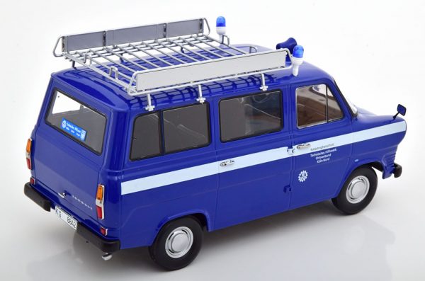 Ford Transit Bus MK1 "THW Köln" 1965-1970 Blauw / Wit 1-18 KK Scale ( Metaal )