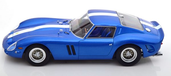Ferrari 250 GTO 1962 Blauw Metallic / Wit 1-18 KK Scale ( Metaal )