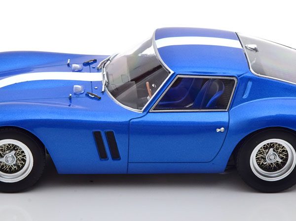Ferrari 250 GTO 1962 Blauw Metallic / Wit 1-18 KK Scale ( Metaal )