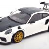 Porsche 911 (991/2) GT3 RS 2019 "Weissach Package" Wit met gouden velgen 1-18 Minichamps Limited 111 Pieces