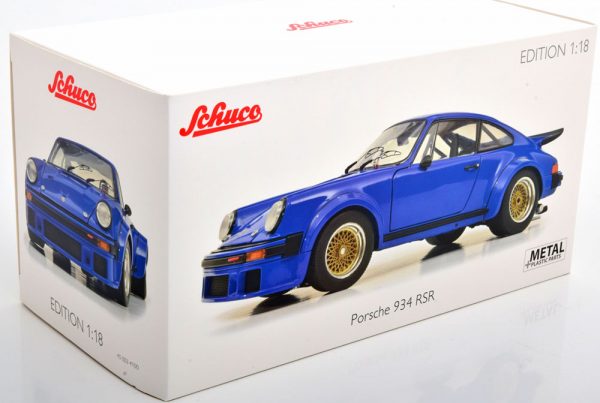 Porsche 934 RSR Blauw 1-18 Schuco ( Metaal )