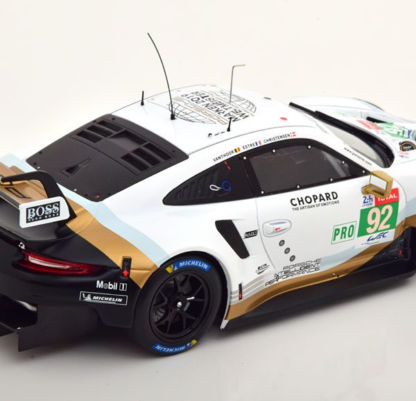 Porsche 911 (991) RSR No.92, 24Hrs Le Mans 2019 Christensen/Estre/Vanthoor 1-18 Ixo Models