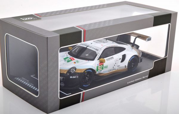 Porsche 911 (991) RSR No.92, 24Hrs Le Mans 2019 Christensen/Estre/Vanthoor 1-18 Ixo Models