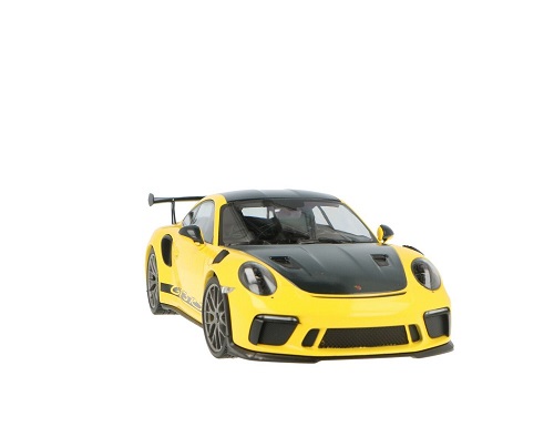 Porsche 911 GT3RS (991.2) 2019 Yellow Weissach Package ( with Platinum Magnesium Wheels ) 1-18 Minichamps Limited 300 Pieces