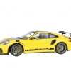 Porsche 911 GT3RS (991.2) 2019 Yellow Weissach Package ( with Platinum Magnesium Wheels ) 1-18 Minichamps Limited 300 Pieces