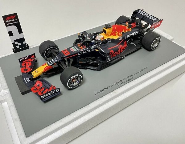 Red Bull Racing Honda RB16B Winner Monaco GP 2021 Max Verstappen 1-18 Spark