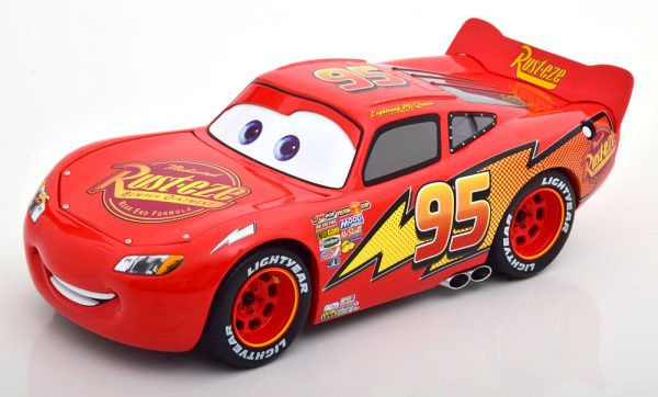 Disney Pixar Lightning McQueen 2006 "Cars" met Vitrine 1-18 Schuco