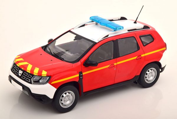 Dacia Duster MKII 2021 "Pompier" Rood 1-18 Solido