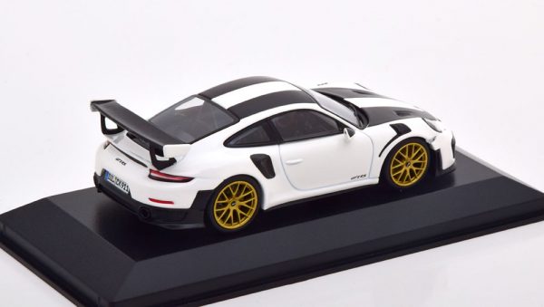 Porsche 911 (991 II) GT2 RS 2018 ( Velgen Goud ) Wit 1-43 Minichamps Limited 333 Pieces