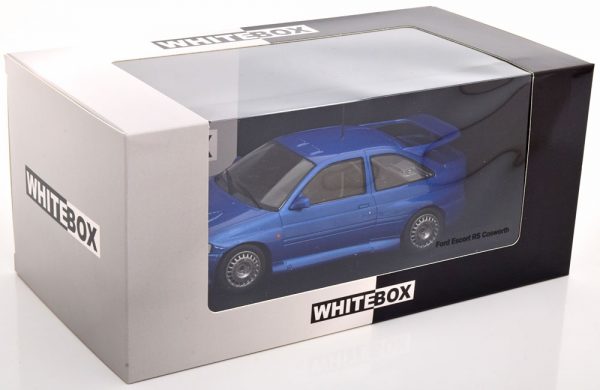 Ford Escort RS Cosworth 1992 Blauw Metallic 1-24 Whitebox ( Metaal )