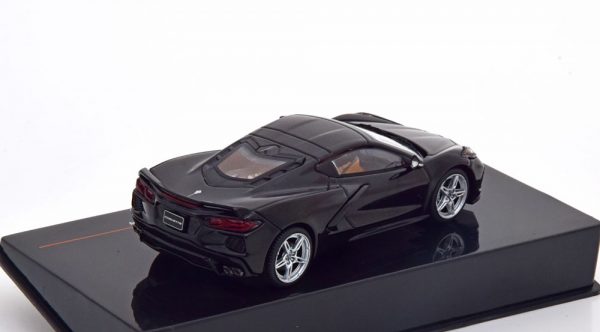 Chevrolet Corvette C8 Stingray 2020 Zwart 1-43 Ixo Models