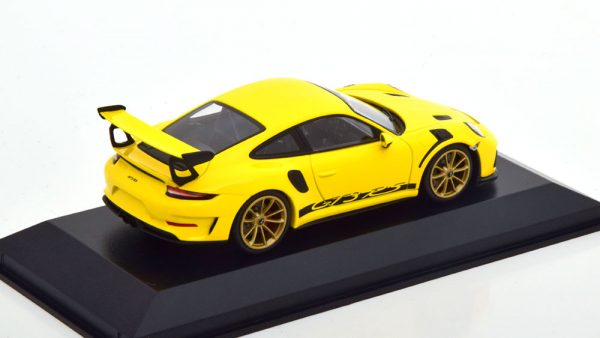 Porsche 911 (991 II) GT3 RS 2018 ( Velgen Goud ) Geel 1-43 Minichamps Limited 333 Pieces