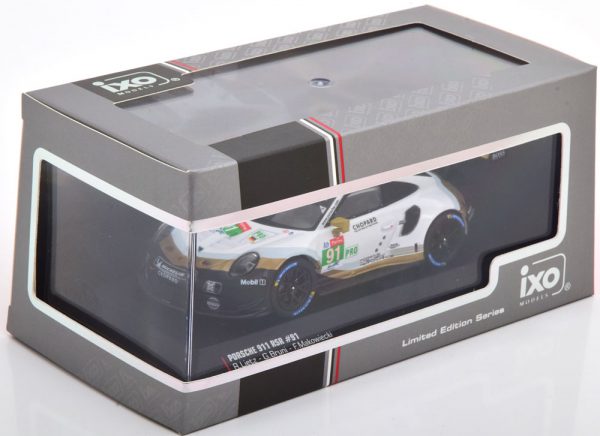 Porsche 911 RSR No.91, 24Hrs Le Mans 2019 Lietz/Bruni/Makowiecki 1-43 Ixo Models