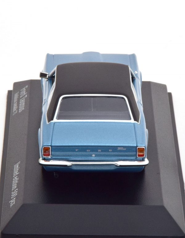 Ford Taunus 1970 Blauw Metallic / Matzwart 1-43 Minichamps Limited 500 Pieces