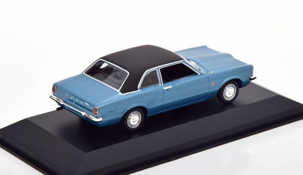 Ford Taunus 1970 Blauw Metallic / Matzwart 1-43 Minichamps Limited 500 Pieces