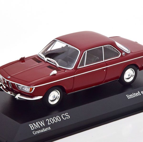 BMW 2000 CS 1967 Donkerrood 1-43 Minichamps Limited 500 Pieces