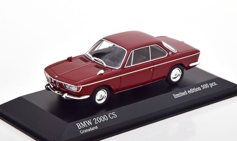 BMW 2000 CS 1967 Donkerrood 1-43 Minichamps Limited 500 Pieces