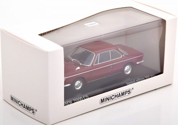 BMW 2000 CS 1967 Donkerrood 1-43 Minichamps Limited 500 Pieces