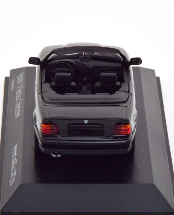 BMW 3 Serie ( E36 ) Cabriolet 1993 Zwart 1-43 Minichamps Limited 500 Pieces