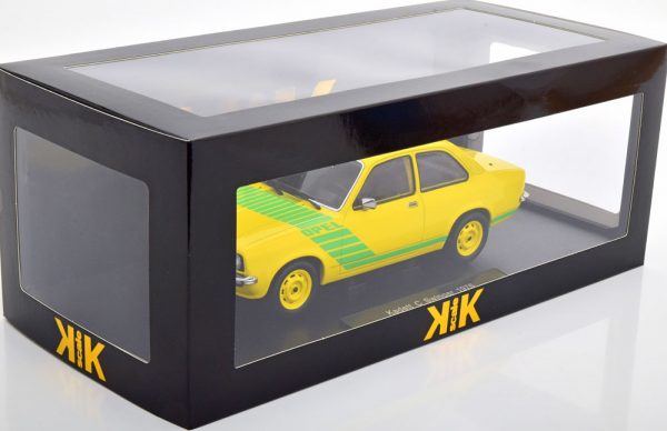 Opel Kadett C Swinger 1973 Geel / Groen 1-18 KK Scale ( Metaal )