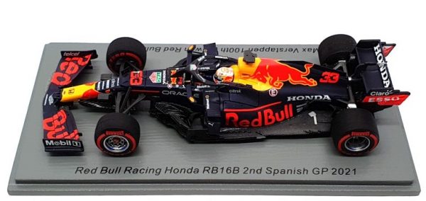 Red Bull Racing Honda RB16B #33 2nd Place GP Spain 2021 Max Verstappen ( 100th GP with Red Bull Racing ) 1-43 Spark