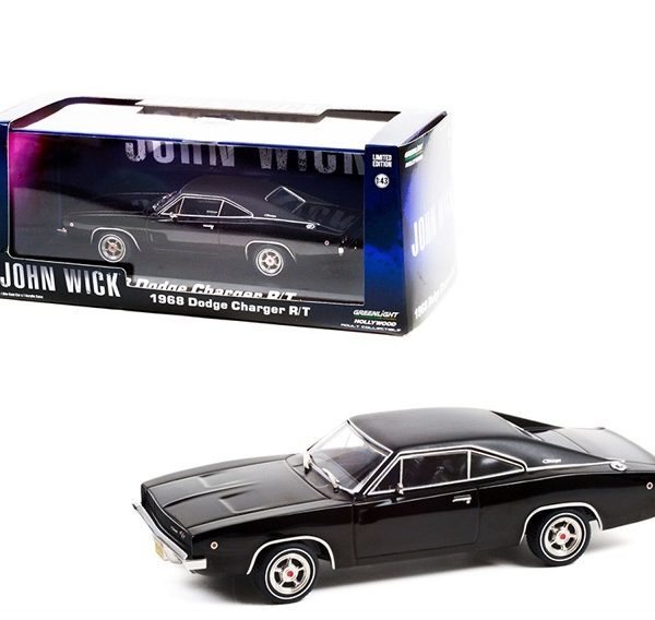 Dodge Charger R/T 1968 "John Wick" Zwart 1-43 Greenlight Collectibles