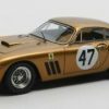Ferrari 330 LMB (VIN#4453) SA 1963 Bridgehampton Double 500 USA 3rd Position #47 Dan Gurney Goud 1/43 Matrix Scale Models