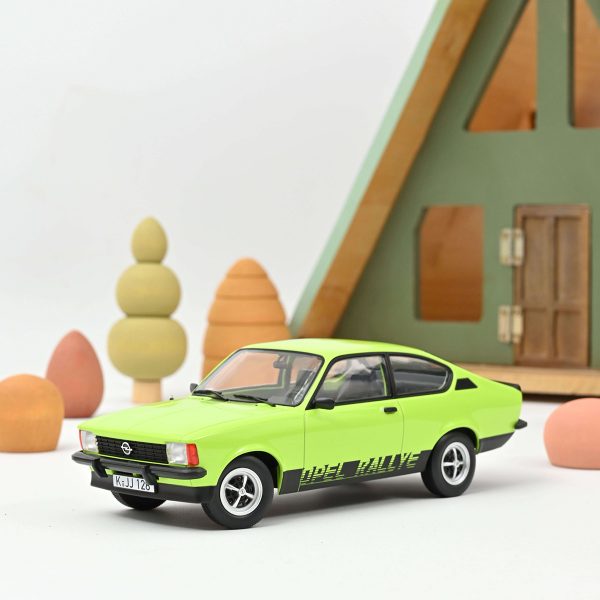 Opel Kadett C Coupe Rallye 2.0 E 1977 Groen / Zwart 1-18 Norev