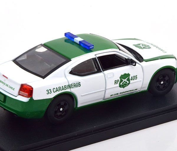 Dodge Charger 2006 "Chile Police" Wit / Groen 1-43 Greenlight Collectibles