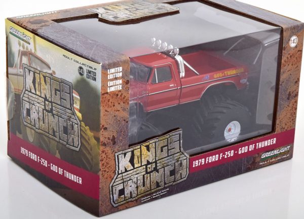 Ford F-250 God Of Thunder 1979 "Monster Truck" Rood 1-43 Greenlight Collectibles