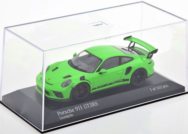 Porsche 911 (991 II) GT3 RS 2018 ( Groen met zwarte velgen ) 1-43 Minichamps Limited 333 Pieces