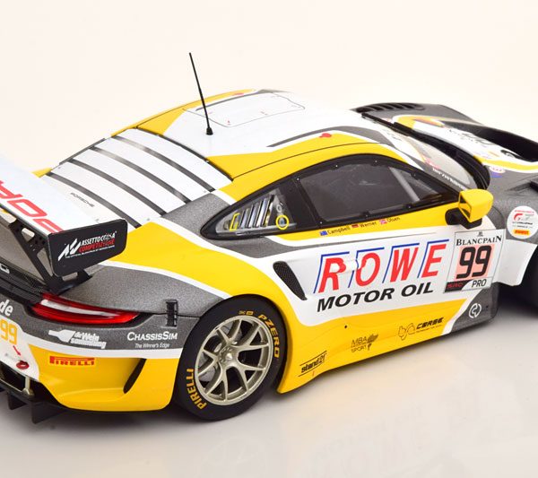 Porsche 911 GT3R No.99, 24Hrs Spa 2019 "Rowe Racing" Olsen/Campbell/Werner 1-18 Minichamps Limited 126 Pieces